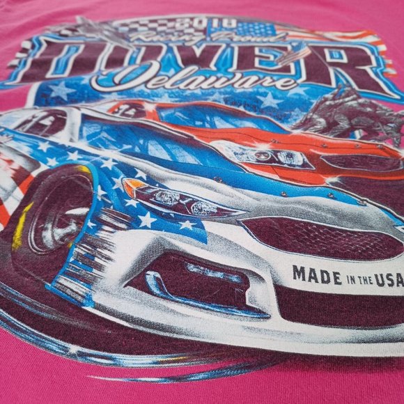 Dover Delaware Women's Size M "Honor & Sacrifice " 2018 Pink Stock Car Racing - Picture 6 of 6